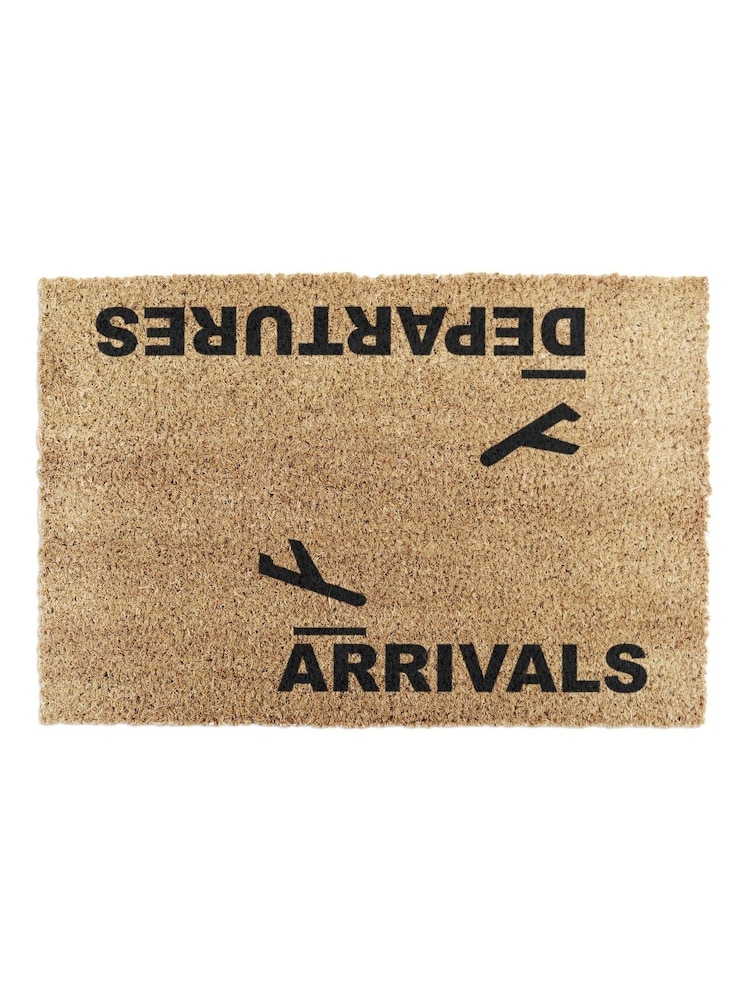Artsy Mats Natural and Black Arrivals and Departures Doormat - Image 12 of 12
