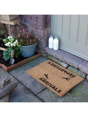 Artsy Mats Natural and Black Arrivals and Departures Doormat - Image 2 of 12