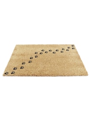Artsy Mats Natural and Black Paw Print Doormat - Image 10 of 12