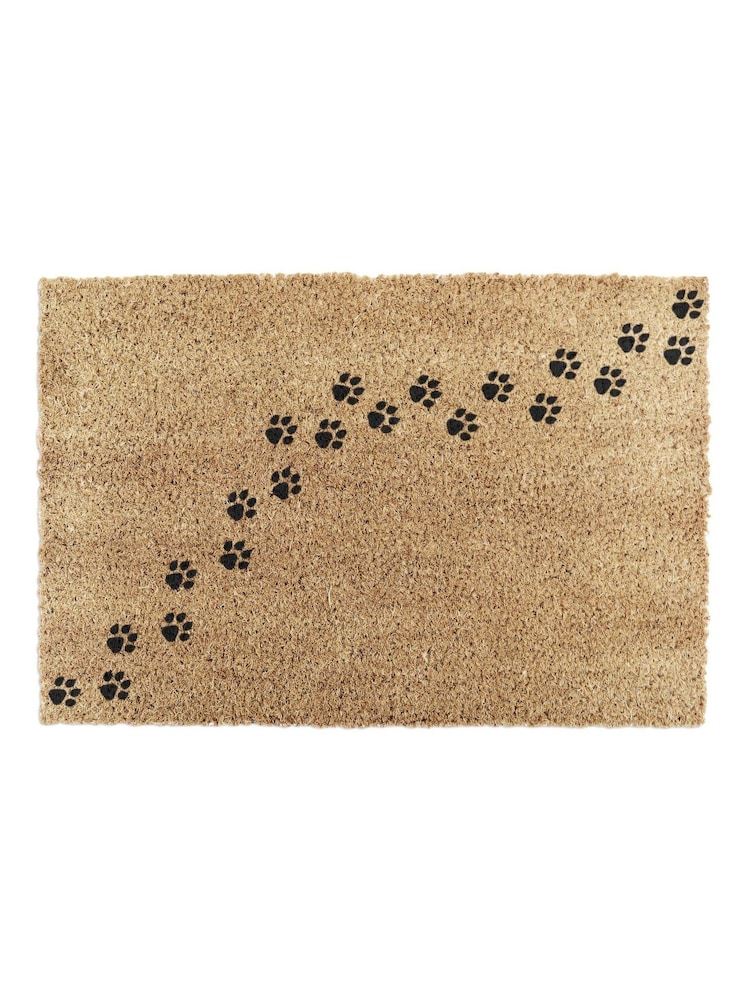 Artsy Mats Natural and Black Paw Print Doormat - Image 12 of 12