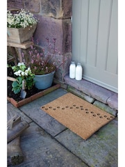 Artsy Mats Natural and Black Paw Print Doormat - Image 5 of 12