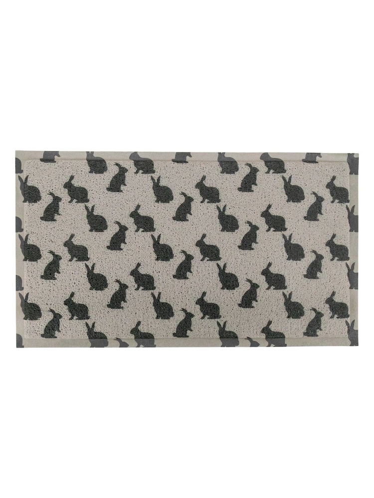 Artsy Mats Grey Bunny Rabbit Doormat Doormat - Image 2 of 3 Artsy Mats Grey Bunny Rabbit Doormat Doormat - Image 2 of 3