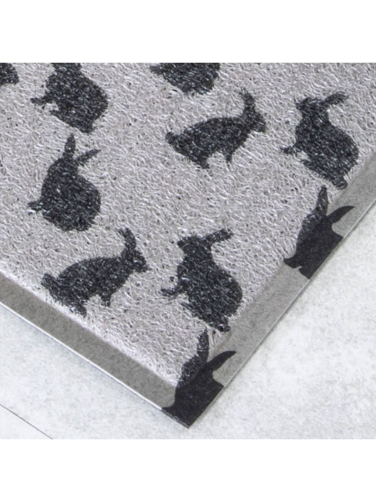 Artsy Mats Grey Bunny Rabbit Doormat Doormat - Image 3 of 3 Artsy Mats Grey Bunny Rabbit Doormat Doormat - Image 3 of 3