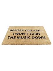 Artsy Mats Natural and Black Loud Music Doormat - Image 10 of 12