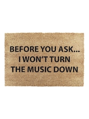 Artsy Mats Natural and Black Loud Music Doormat - Image 12 of 12