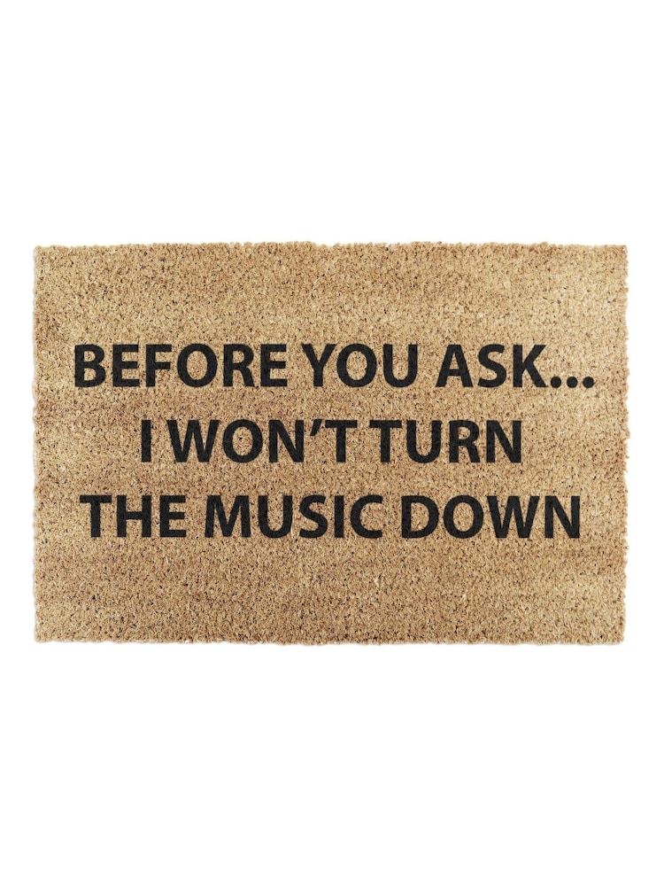 Artsy Mats Natural and Black Loud Music Doormat - Image 12 of 12