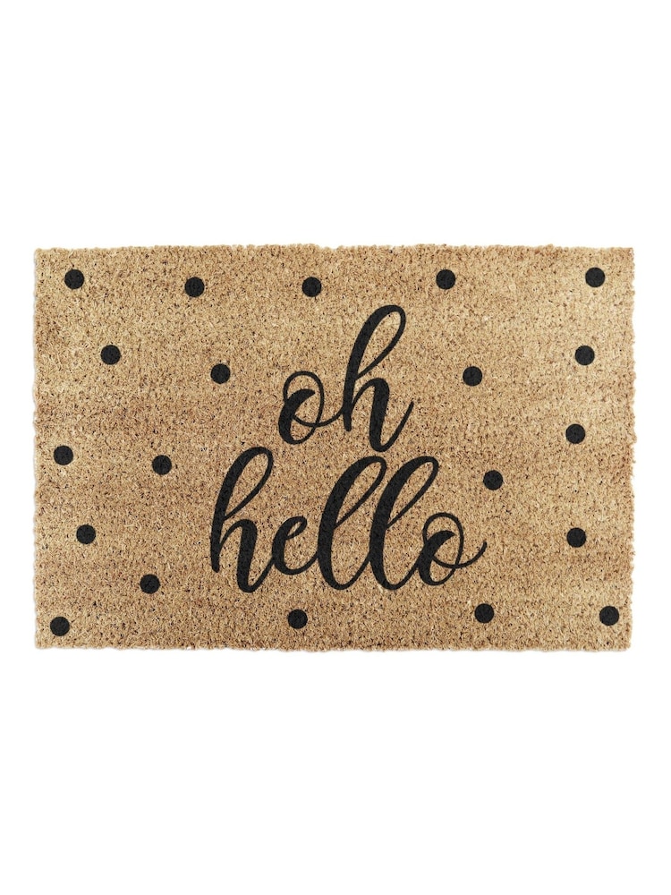 Artsy Mats Natural and Black Oh Hello Doormat - Image 11 of 11