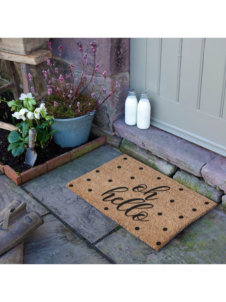 Artsy Mats Natural and Black Oh Hello Doormat - Image 12 of 12