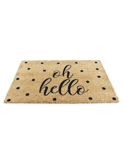 Artsy Mats Natural and Black Oh Hello Doormat - Image 3 of 12