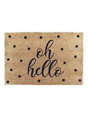 Artsy Mats Natural and Black Oh Hello Doormat - Image 4 of 12