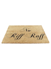 Artsy Mats Natural and Black No Riff Raff Doormat - Image 10 of 12