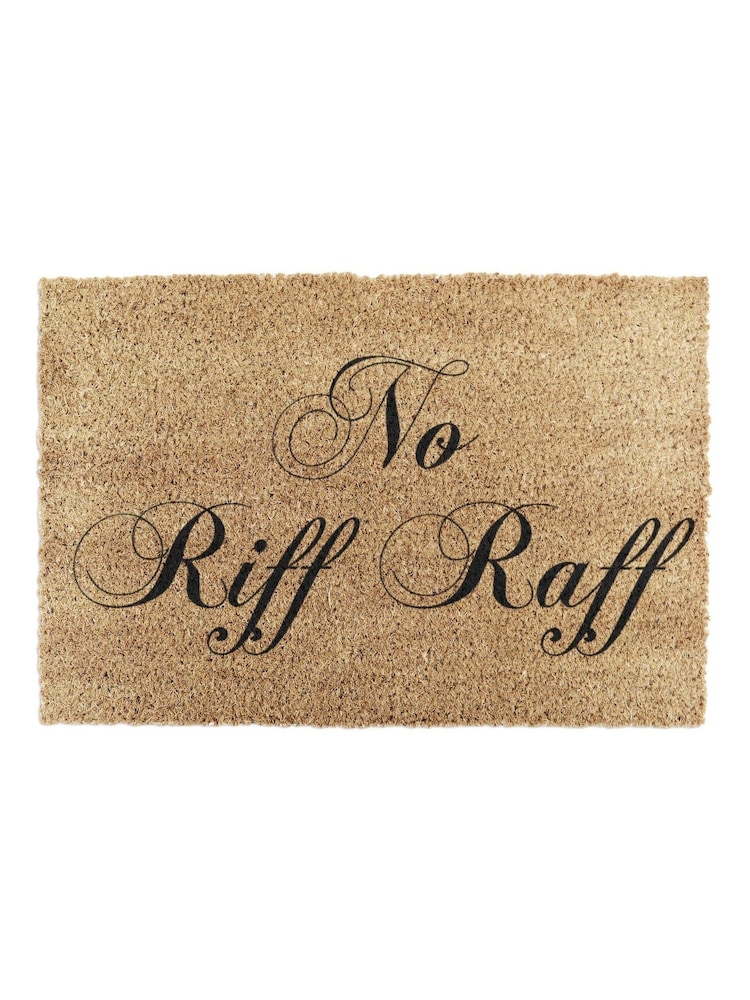 Artsy Mats Natural and Black No Riff Raff Doormat - Image 11 of 11 Artsy Mats Natural and Black No Riff Raff Doormat - Image 11 of 11