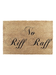 Artsy Mats Natural and Black No Riff Raff Doormat - Image 12 of 12