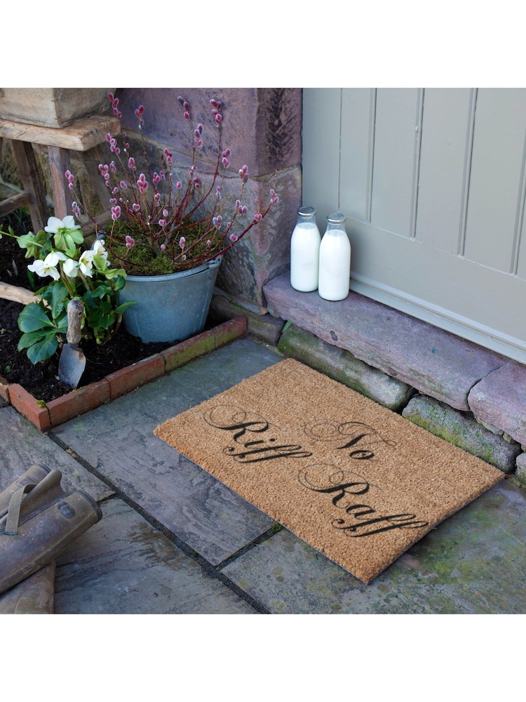 Artsy Mats Natural and Black No Riff Raff Doormat - Image 2 of 12