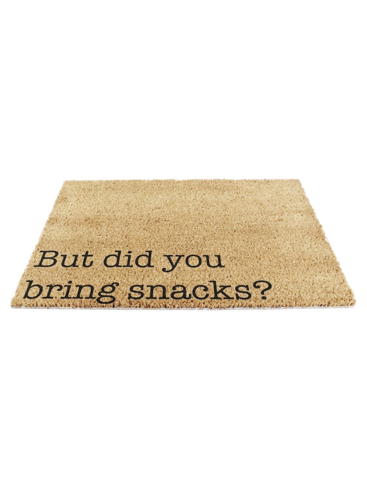 Artsy Mats Natural and Black But Did You Bring Snacks Doormat - Image 11 of 12