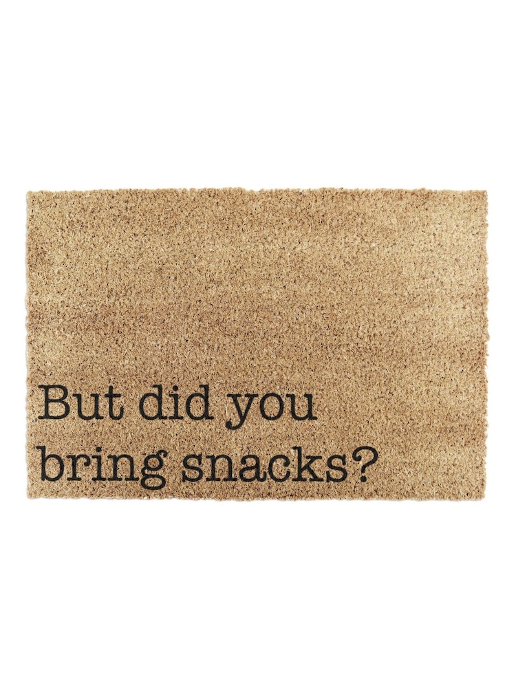 Artsy Mats Natural and Black But Did You Bring Snacks Doormat - Image 7 of 12