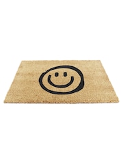 Artsy Mats Natural and Black Smiley Doormat - Image 10 of 12