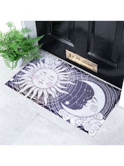 Artsy Mats Blue Sun Moon Doormat - Image 1 of 3