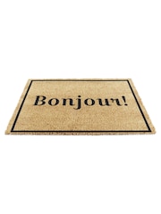 Artsy Mats Natural and Black Bonjour Doormat - Image 11 of 12