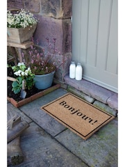 Artsy Mats Natural and Black Bonjour Doormat - Image 5 of 12
