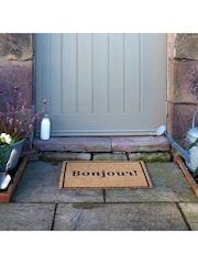 Artsy Mats Natural and Black Bonjour Doormat - Image 6 of 12
