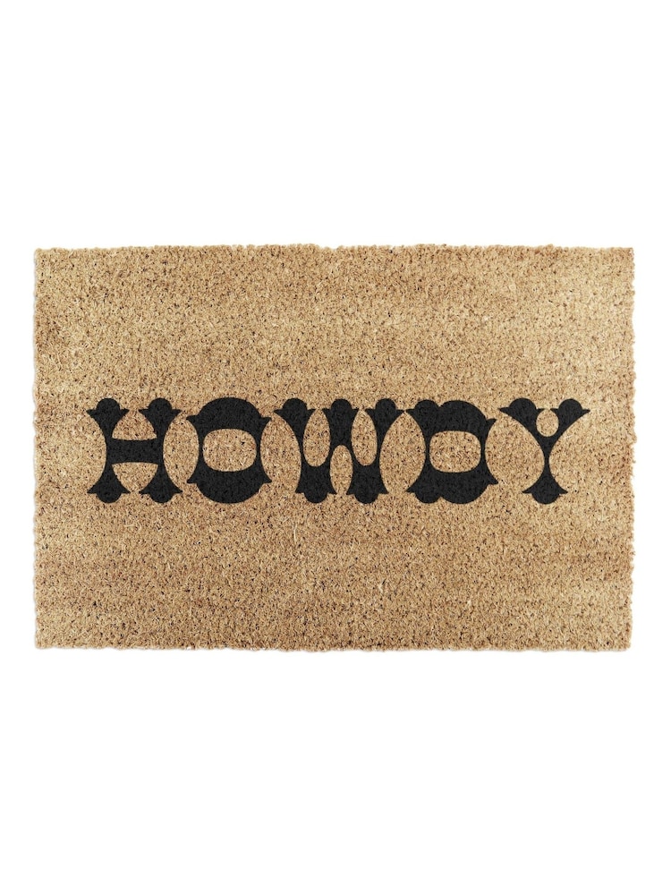 Artsy Mats Natural and Black Howdy Doormat - Image 12 of 12
