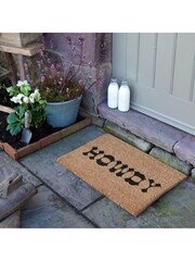 Artsy Mats Natural and Black Howdy Doormat - Image 2 of 12