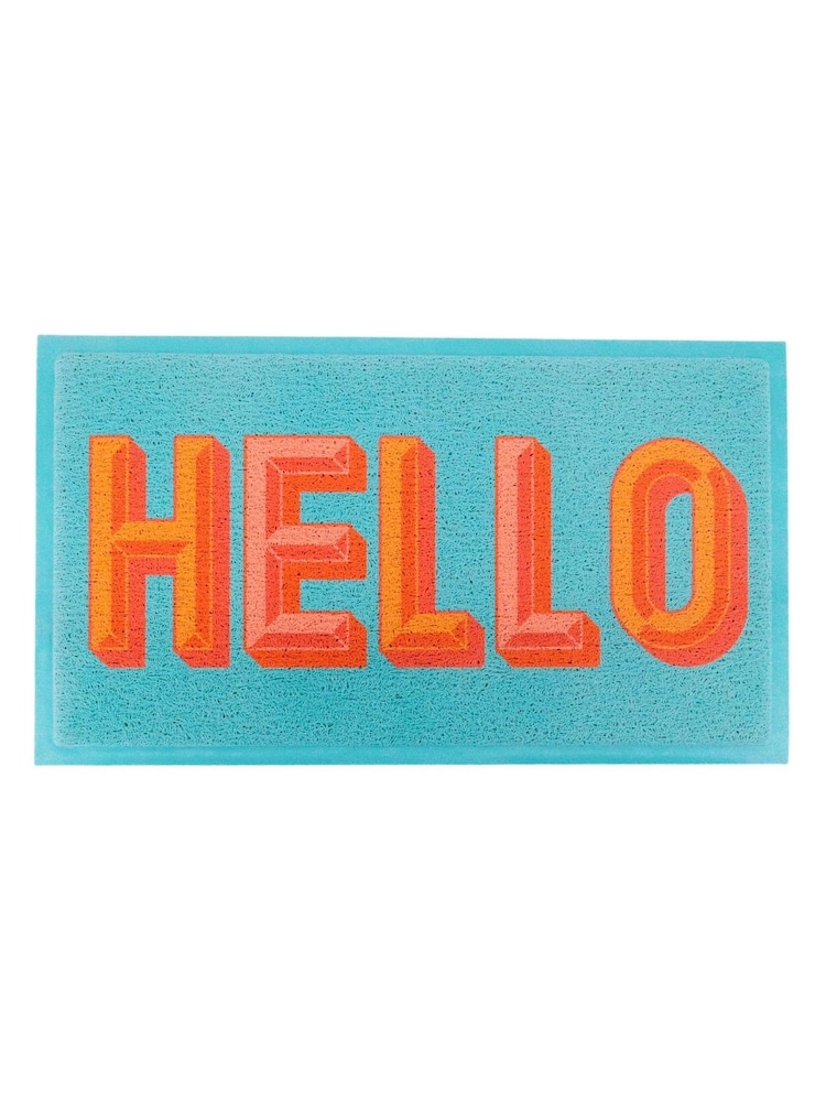 Artsy Mats Blue Hello Doormat - Image 2 of 3