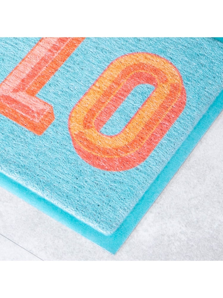 Artsy Mats Blue Hello Doormat - Image 3 of 3