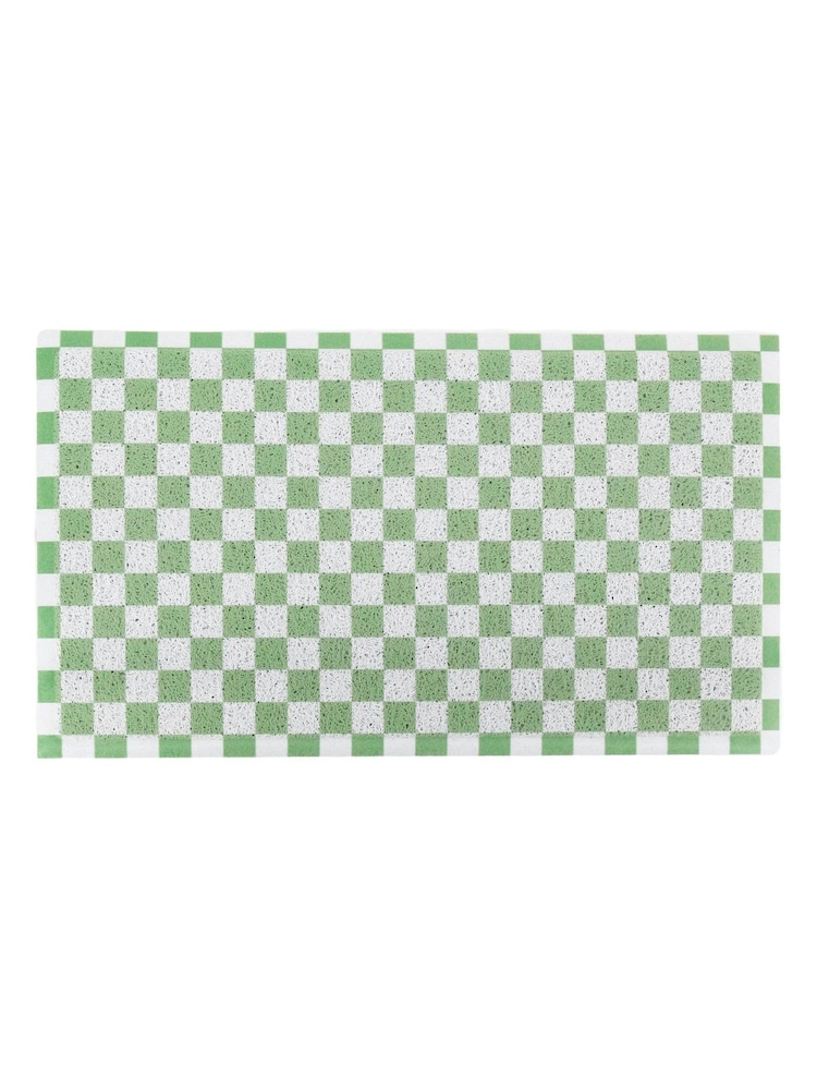 Artsy Mats Green Check Doormat - Image 3 of 3