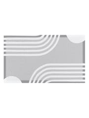 Artsy Mats Multi Grey Abstract Lines Indoor Outdoor Doormat - Image 2 of 2