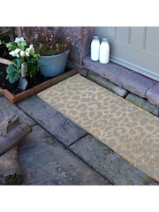 Artsy Mats Natural and Grey Leopard Print Patio Doormat - Image 3 of 6