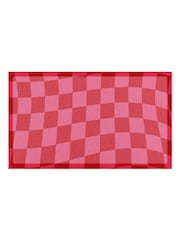 Artsy Mats Multi Fuchsia Wavy Checkerboard Indoor  Outdoor Doormat - Image 1 of 2