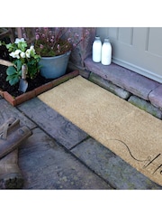 Artsy Mats Natural and Black Hello Scribble Patio Doormat - Image 3 of 6