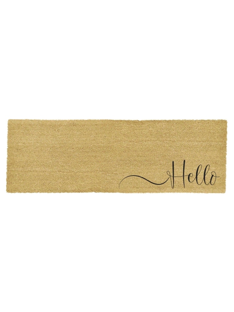 Artsy Mats Natural and Black Hello Scribble Patio Doormat - Image 6 of 6