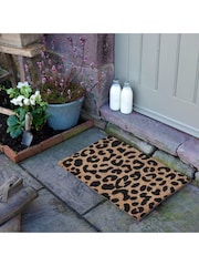 Artsy Mats Natural and Black Leopard Print Doormat - Image 2 of 11