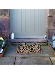 Artsy Mats Natural and Black Leopard Print Doormat - Image 7 of 11