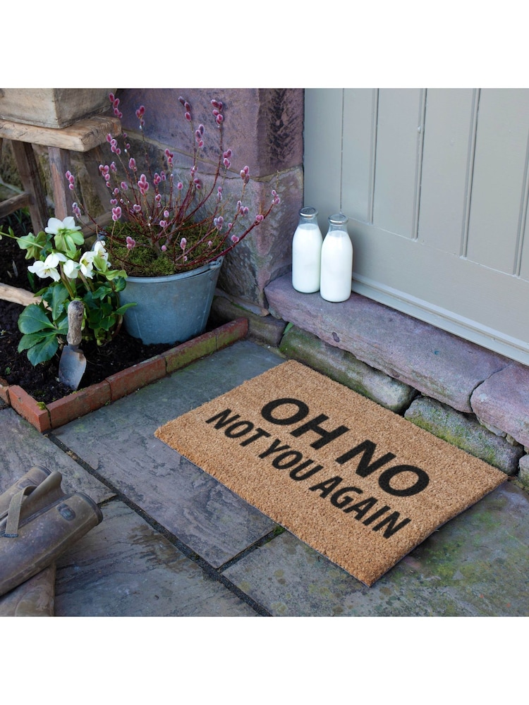 Artsy Mats Natural and Black Not You Again Doormat - Image 2 of 12