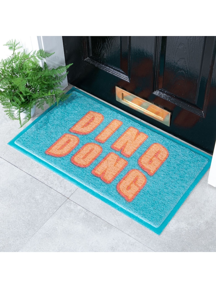 Artsy Mats Blue Ding Dong Doormat - Image 1 of 3