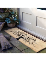 Artsy Mats Natural and Black Tree of Life Harmony Double Door / Patio Doormat - Image 1 of 6
