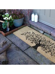 Artsy Mats Natural and Black Tree of Life Harmony Double Door / Patio Doormat - Image 3 of 6