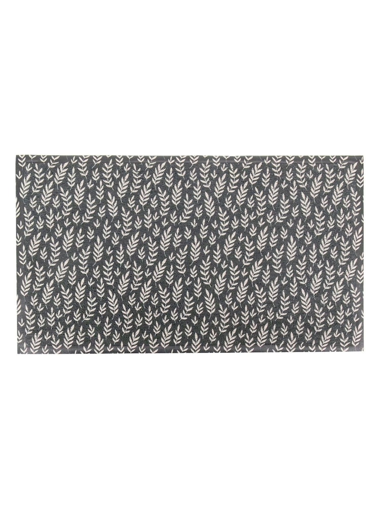 Artsy Mats Navy Leaf Doormat Doormat - Image 2 of 2