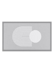 Artsy Mats Multi Grey Abstract Sphere Indoor  Outdoor Doormat - Image 2 of 2