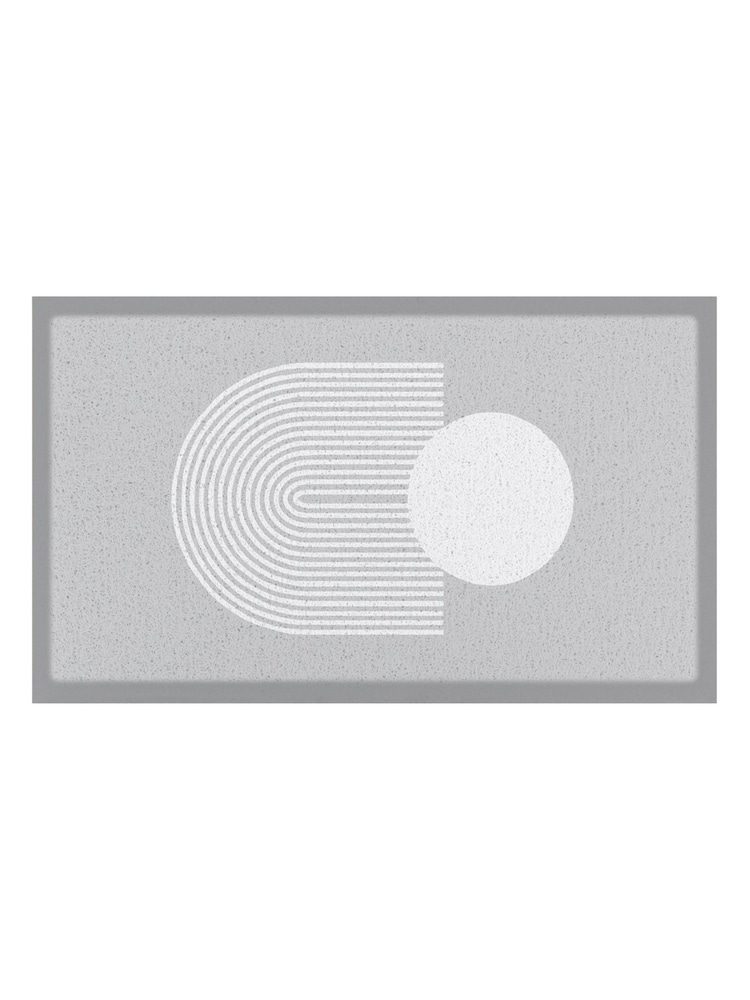 Artsy Mats Multi Grey Abstract Sphere Indoor  Outdoor Doormat - Image 2 of 2