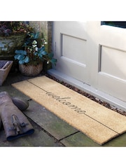 Artsy Mats Natural and Black Welcome Patio Doormat - Image 1 of 6