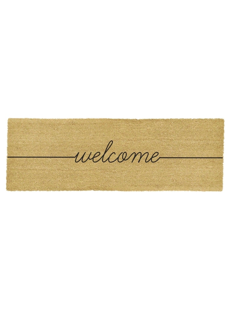 Artsy Mats Natural and Black Welcome Patio Doormat - Image 6 of 6