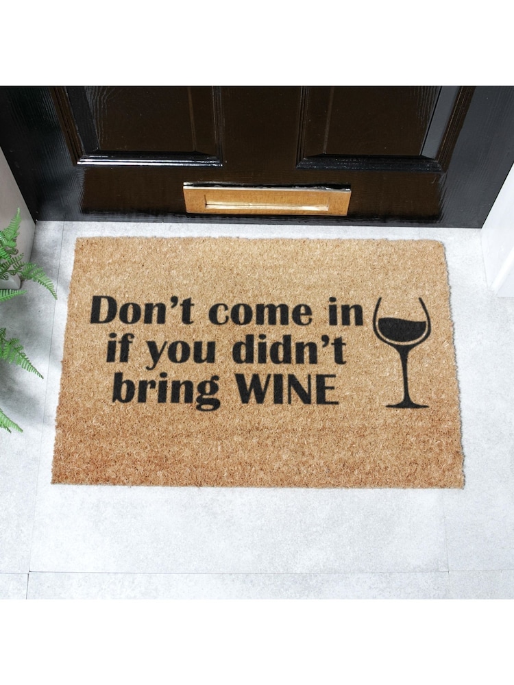 Artsy Mats Natural and Black Without Wine Doormat - Image 1 of 12