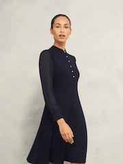 Hobbs Blue Liberty Jersey Dress - Image 1 of 4