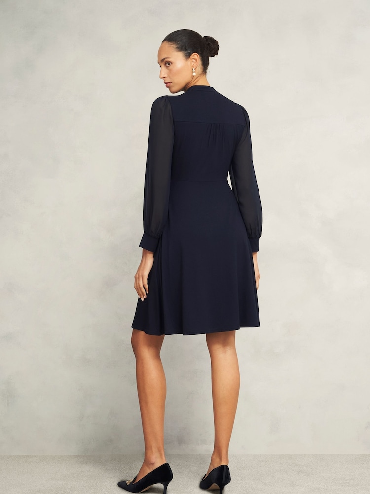 Hobbs Blue Liberty Jersey Dress - Image 2 of 4