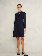Hobbs Blue Liberty Jersey Dress - Image 3 of 4